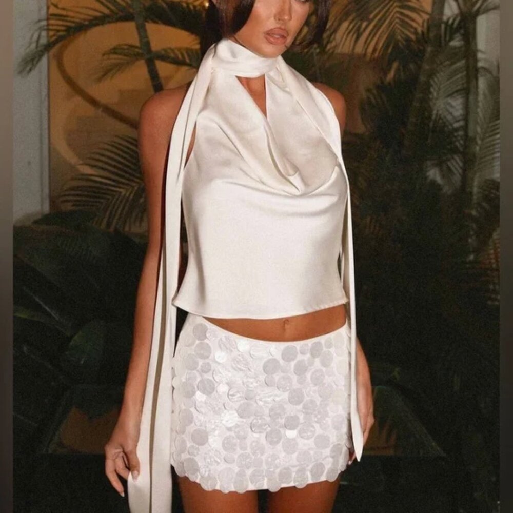 Peppermayo Exclusive - Movie Star Mini Skirt - Pearl